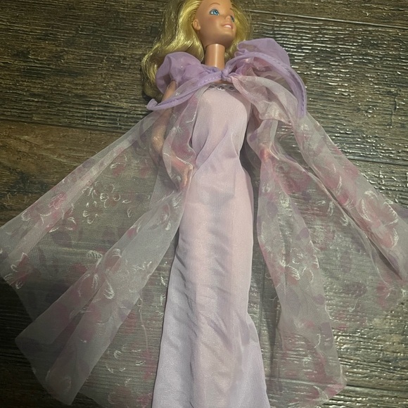 Vintage 1984 Dreamtime Barbie 80's Mattel Blonde Hair Purple Gown Dream Doll - Picture 3 of 4